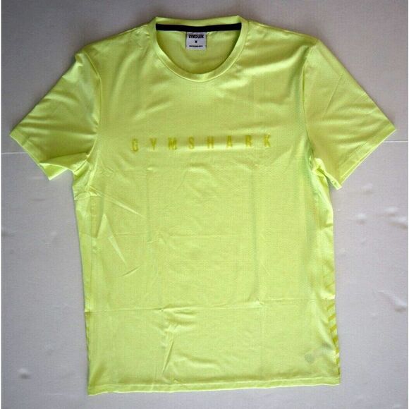 Gymshark A1A9X-EBF3 Men's Sz Medium RM7 Firefly Green Sport Stride T-Shirt - Picture 1 of 6